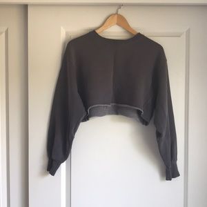 TNA Cozy AF boyfriend super cropped sweatshirt